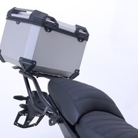 sada kufru TraX 38-stříbrný+top nosič pro BMW R 1300 GS