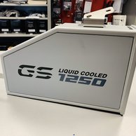 ALU box na nářadí pro R1250GS LC/Adv., šedo-modrý nápis 1250