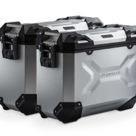 TRAX ADV sada bočních kufrů-stříbrné, 37/37 l. Ducati Multistrada 1200/1260 (-16) / 950 (1