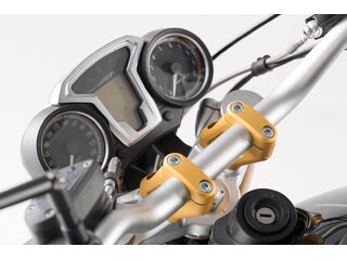 zvýšení řídítek+ 20 mm nahoru a  zpět +30 mm. zlatý. Od BMW.