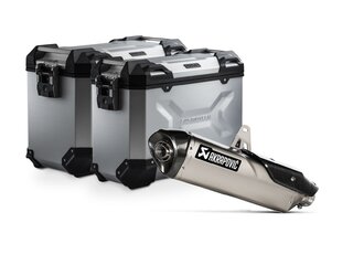 TRAX ADV aluminum case system + Akrapovic Silver. 45/37 l. Triumph Tiger 900 (19-2 TRAX ADV aluminum case system + Akrapovic Silver. 45/37 l. Triumph Tiger 900 (19-2