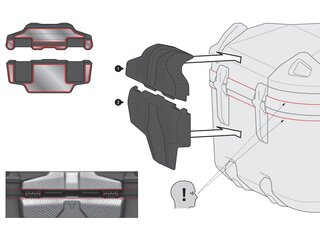 opěrka pro kufr DUSC M/L, 33/41 litrů