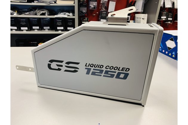 ALU box na nářadí pro R1250GS LC/Adv., šedo-modrý nápis 1250