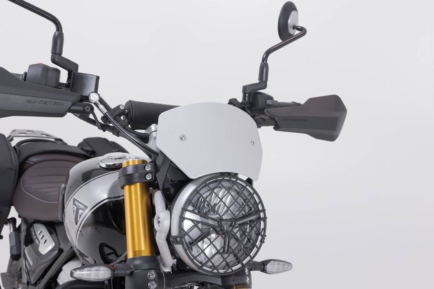 Windscreen Silver. Triumph Scrambler 400 X (23-).