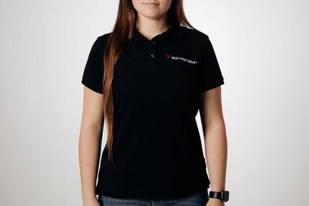 Team polo shirt Core Line. Black. Women. Size M.