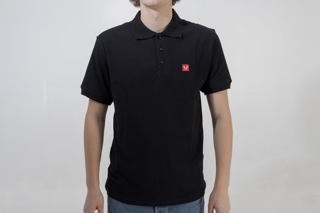 Polo shirt Core Line. Black. Men. Size XL.