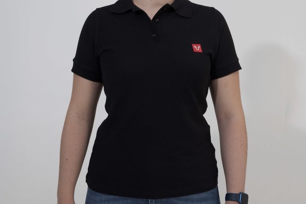 Polo shirt Core Line. Black. Women. Size S.