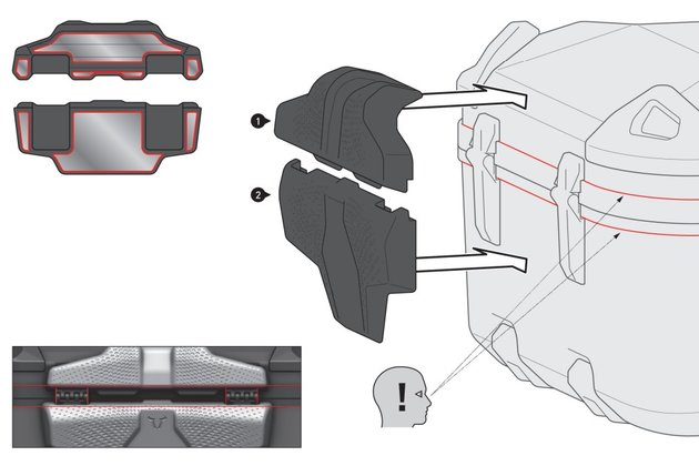 opěrka pro kufr DUSC XL- 55 litrů